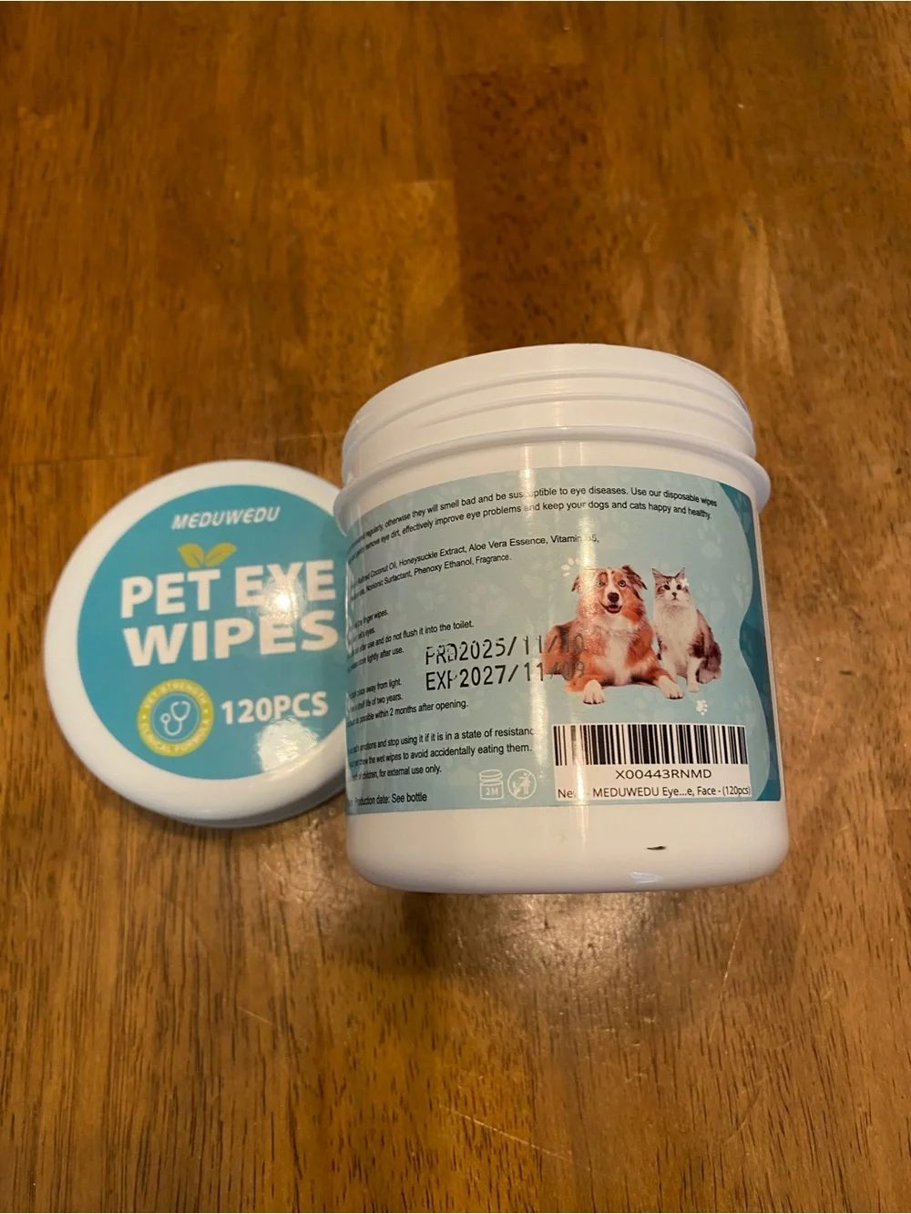 MEDU WEDU Pet Eye Wipes for Dogs & Cats - White